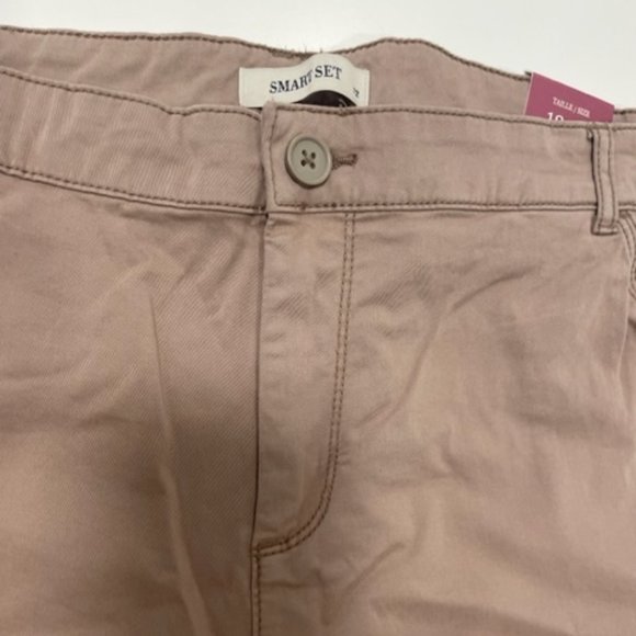 SMART SET Taupe-pinkish hue Cotton Pants Mid-Rise ~ Size 12 with tags - Picture 3 of 16